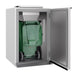 Stainless steel single door waste refrigerator with right hand hinge and digital display view 2