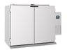 Stainless steel dual door waste refrigerator with digital temperature display