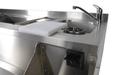 Stainless steel 2 door undercounter refrigerator with cocktail bar work station view 3