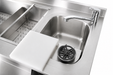 Stainless steel 3 door refrigerated counter unit with cocktail bar station view 4