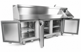 Stainless steel 3 door refrigerated counter unit with cocktail bar station view 5
