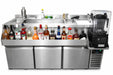 Stainless steel 3 door refrigerated counter unit with cocktail bar station view 6