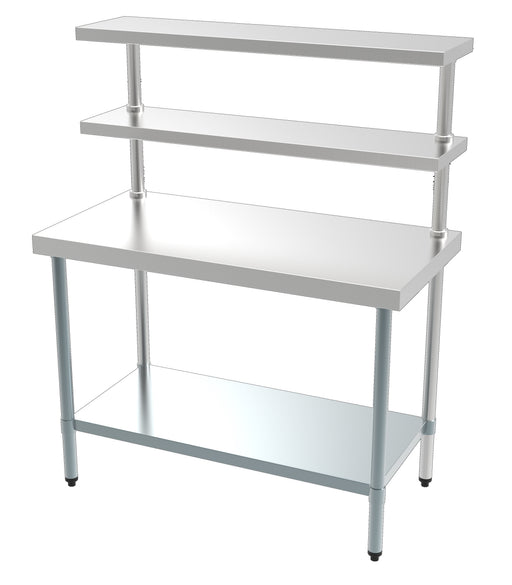 Combisteel stainless steel worktable with bottom shelf, 1800mm wide