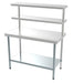 Combisteel stainless steel worktable with bottom shelf, 1800mm wide