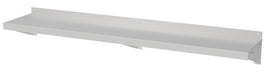 Combisteel stainless steel wall shelf 1500mm wide with mounting brackets
