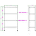 Combisteel Shelf Units 4 Levels Flat-Packed 900