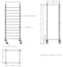 Stainless steel clearing trolley with multiple guides for 2/1 gastronorm plates view 2
