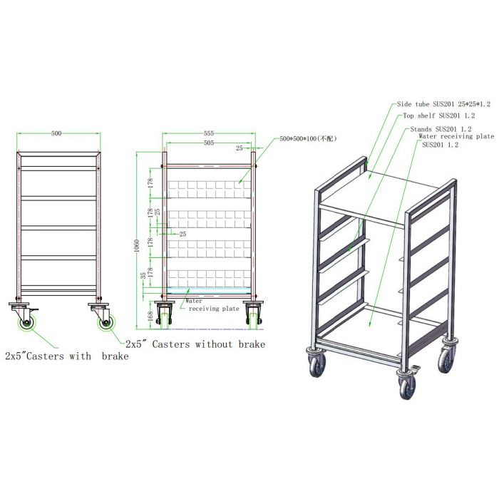 Combisteel Basket Trolley 500X500
