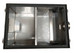 Stainless steel grease trap with compact dimensions and drainage connection. view 3