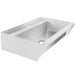 Stainless steel hand wash basin with single tap, 600mm wide view 2