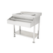 Stainless steel cocktail bar station with 900mm width, compact mixing counter. view 2