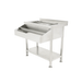 Stainless steel cocktail bar station with 900mm width, compact mixing counter. view 3