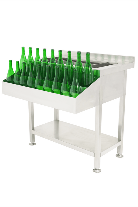 Stainless steel cocktail bar station with 900mm width, compact mixing counter. view 4