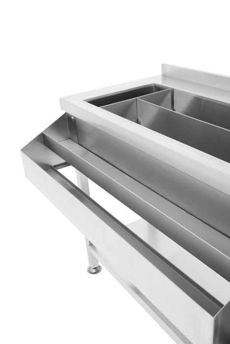Combisteel stainless steel cocktail bar station with integrated sink and prep surface view 4