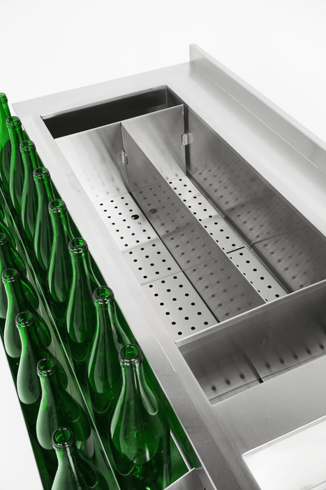 Combisteel stainless steel cocktail bar station with integrated sink and prep surface view 5