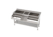 Stainless steel cocktail bar station with integrated sink and faucet