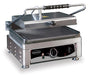 Combisteel contact grill with ribbed cast iron plates and stainless steel body