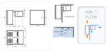 Combisteel wall-mounted straddle-type freezer engine unit, stainless steel finish view 2