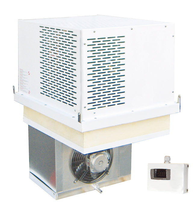 Combisteel ceiling-mounted cooling unit with white finish and mounting brackets