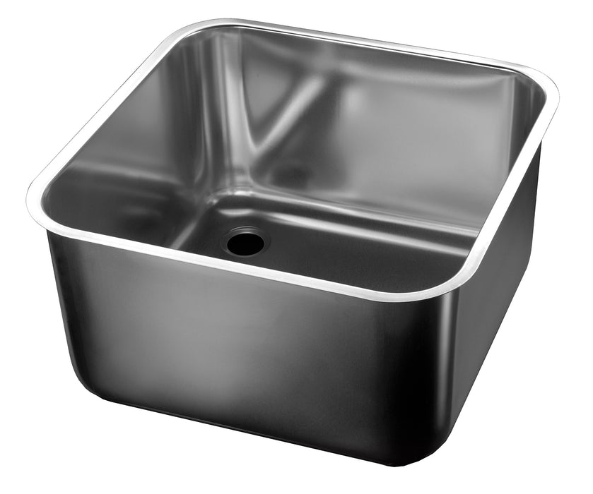 Combisteel 500x500x300mm stainless steel sink unit with overflow pipe