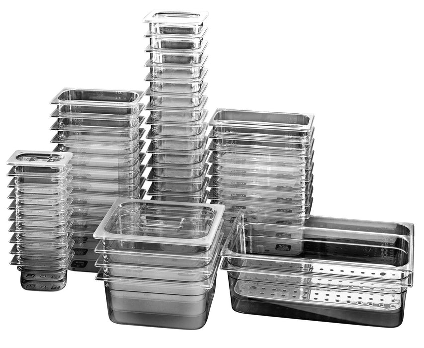 Clear polycarbonate GN 1/3 container, 65mm depth