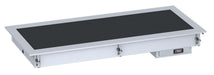 Black drop-in heated ceramic top unit with 2/1 GN pan capacity