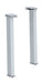 Pair of metal brackets for curved glass overshelf installation