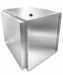 Stainless steel compact convection oven with left-hinge door and wire shelves visible inside view 4