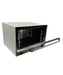 Stainless steel compact convection oven with glass door and four guide rails view 5