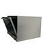 Stainless steel compact convection oven with glass door and four guide rails view 6