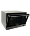 Stainless steel compact convection oven with glass door and four guide rails