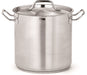 Stainless steel deep stockpot with lid, 50 litre capacity
