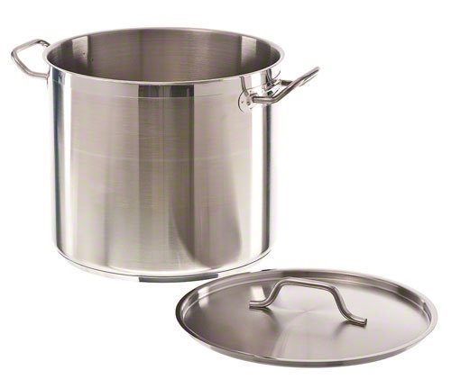 Stainless steel stockpot with fitted lid, 4 litre capacity view 2