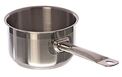 Stainless steel saucepan with high sides, 4 litre capacity, without lid