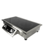 Combisteel drop-in induction stove with two cooking hobs and knob controls view 4