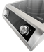 Stainless steel countertop induction hob with 2 cooking zones and control knobs view 6