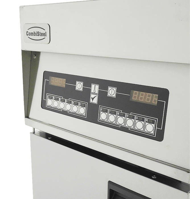 Stainless steel freestanding electric fryer with single 25 litre tank and digital display view 5