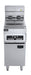 Stainless steel freestanding electric fryer with two 12.5 litre baskets and digital temperature display. view 2
