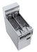 Stainless steel freestanding electric fryer with two 12.5 litre baskets and digital temperature display. view 3