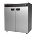 Combisteel stainless steel 2 door plate warmer with ventilated interior view 2