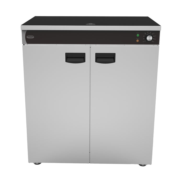 Combisteel stainless steel 2 door plate warmer with ventilated interior view 4