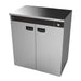 Combisteel stainless steel 2 door plate warmer with ventilated interior view 5