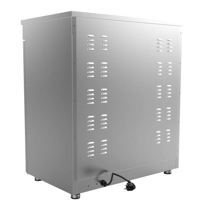 Combisteel stainless steel 2 door plate warmer with ventilated interior view 6