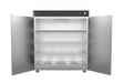 Combisteel stainless steel 2 door plate warmer with ventilated interior view 3