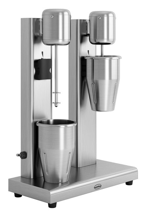 Combisteel double milkshaker with two stainless steel mixing heads and control panel