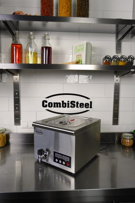 Combisteel stainless steel tabletop sous-vide water bath unit view 2