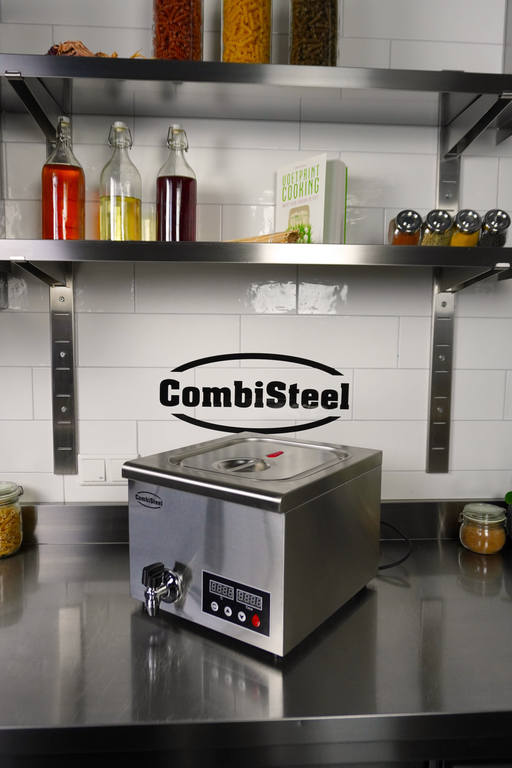 Combisteel stainless steel tabletop sous-vide water bath unit view 2