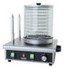 Stainless steel hot dog warmer with 2 bread heating sticks, tabletop model