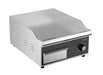 Stainless steel tabletop electric griddle with smooth cooking surface and control knob