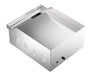 Stainless steel tabletop electric griddle with smooth cooking surface and control knob view 2